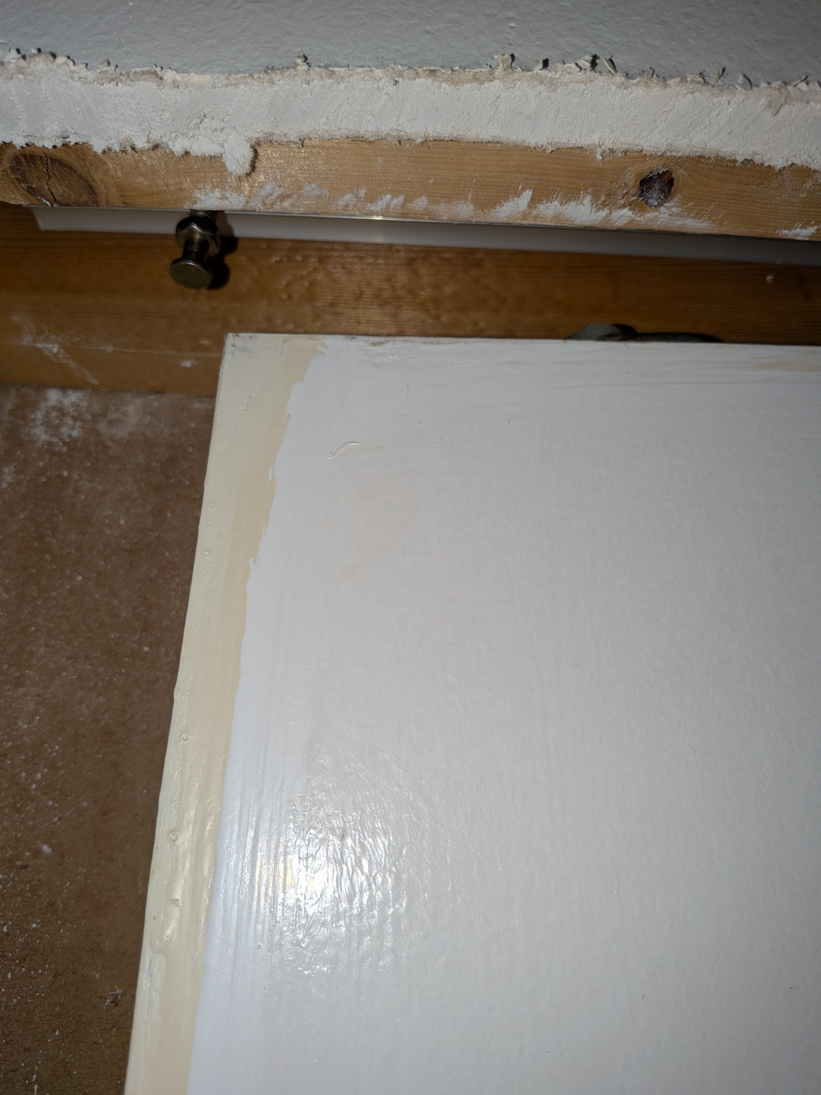 Drywall ceiling joint tape installation