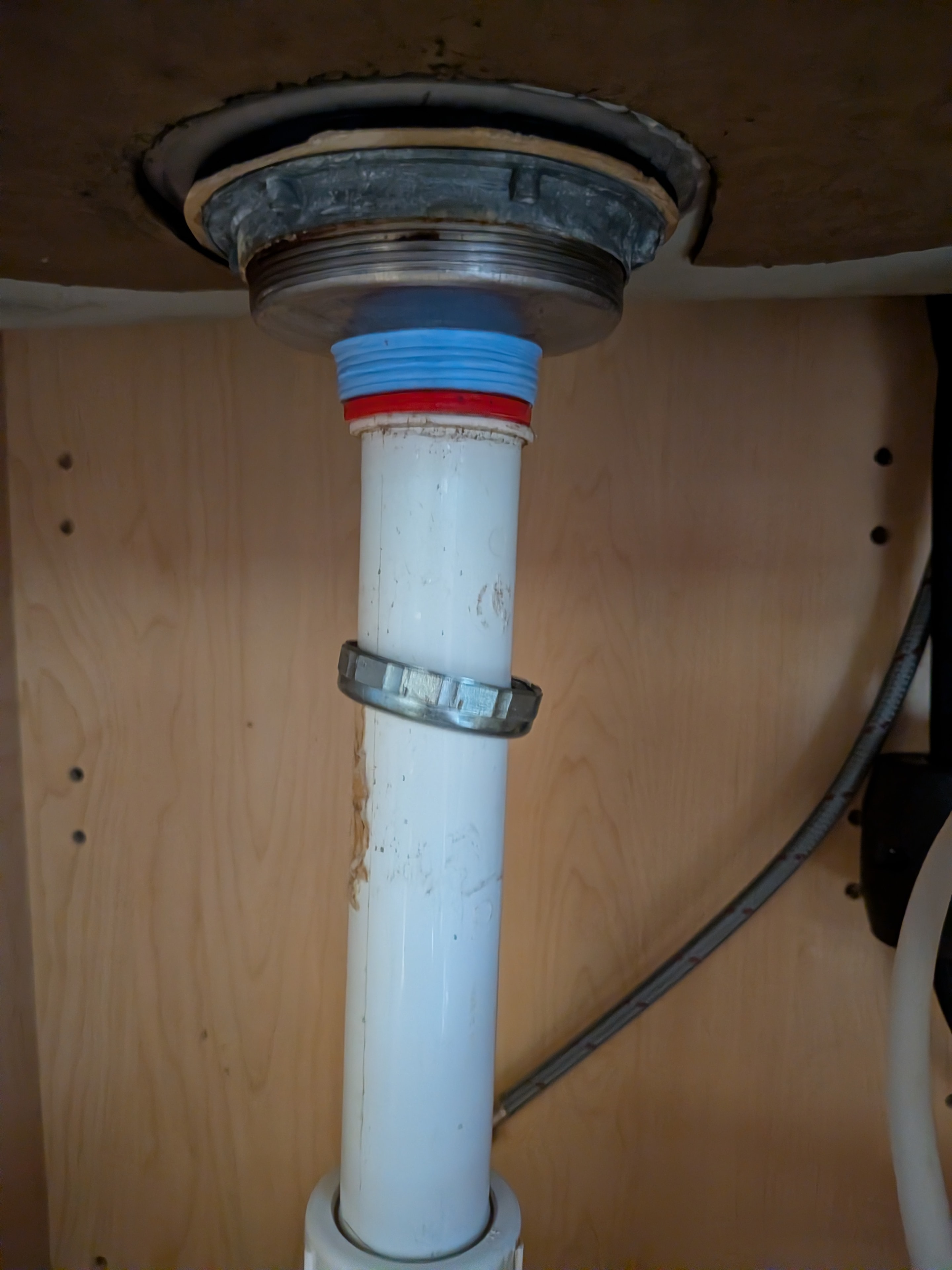 Bathroom sink drain pipe assembly
