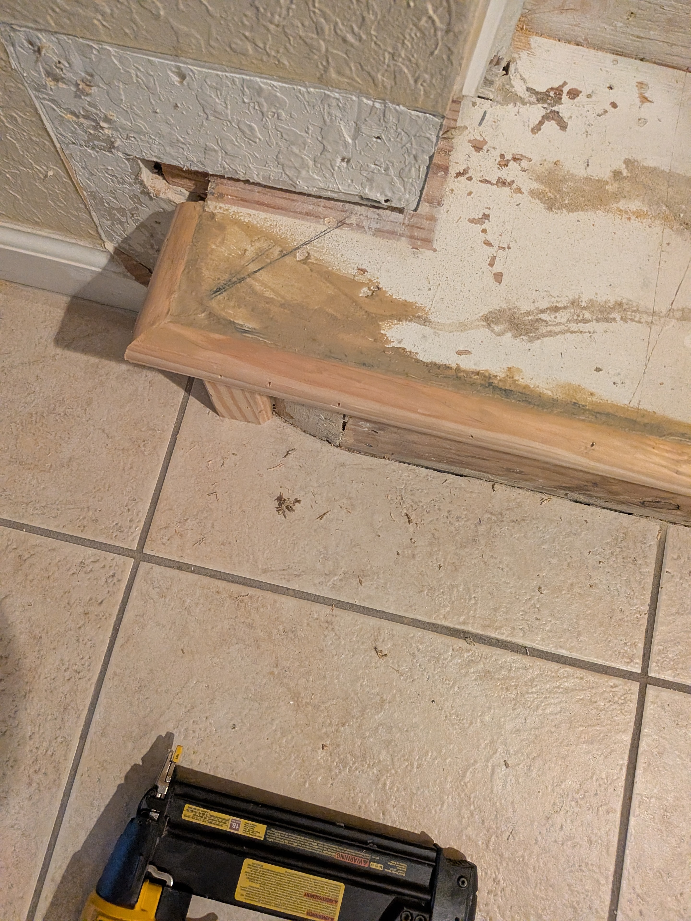 Water damaged flooring renovation in progress